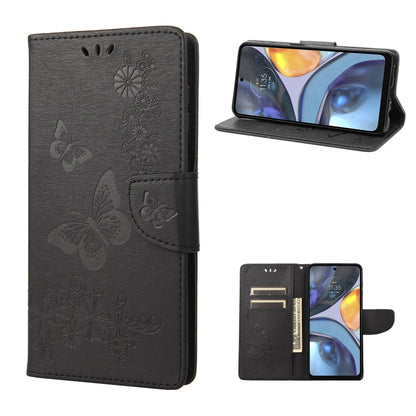 Dark grey butterfly embossed flip leather phone case with magnetic flap and stand
