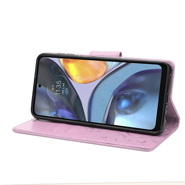 Light purple leather folio phone case with flip cover, showing front display