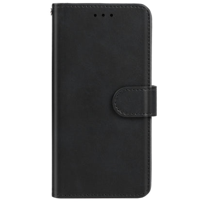 Black leather phone case for OPPO Reno7 Lite with side cutouts and flip-buckle strap