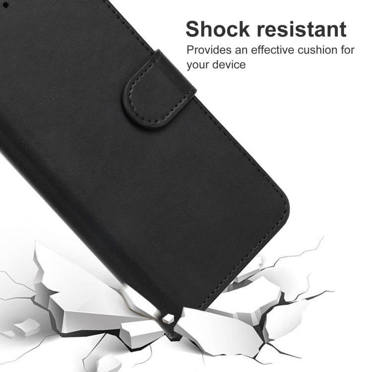 Black leather phone case for OPPO Reno7 Lite with stitched corner flap detail