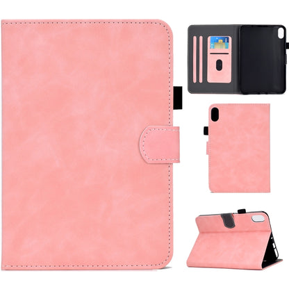 Smart leather tablet case with cowhide texture, red folio with stand and card slots