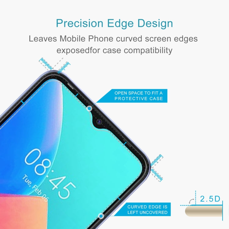 Tempered glass screen protector with precise 2.5D curved edge for case compatibility