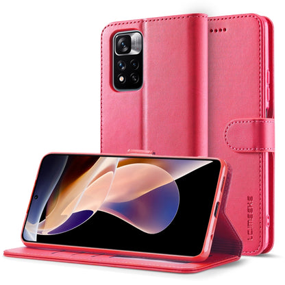 Pink textured leather folio phone case with card holder and cutouts for camera and buttons