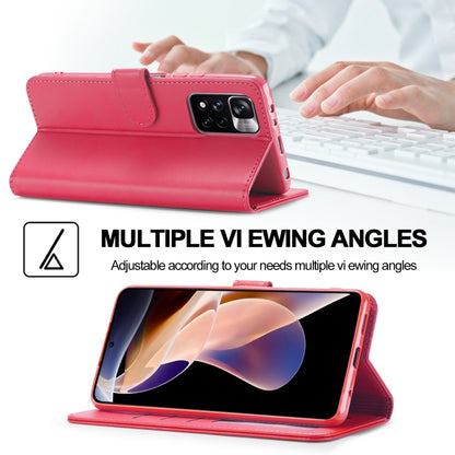 Pink leather folio phone case with stand support, multiple viewing angles, and camera cutout