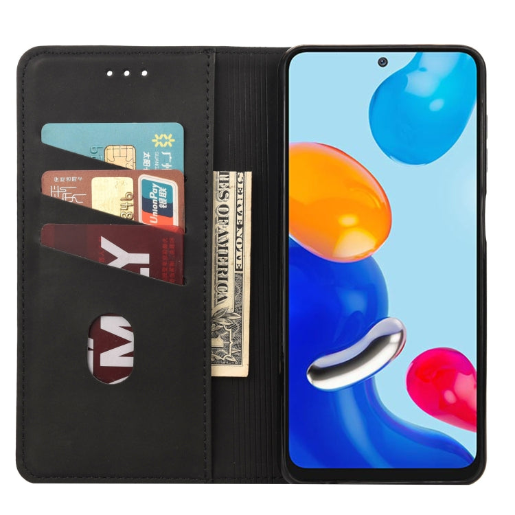 Black magnetic leather wallet phone case with card slots and flip stand