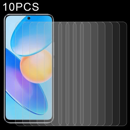 Phone front with clear tempered glass screen protector film and 10-pack backing sheets