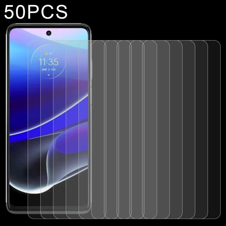 50-pack 2.5D tempered glass screen protectors covering smartphone display