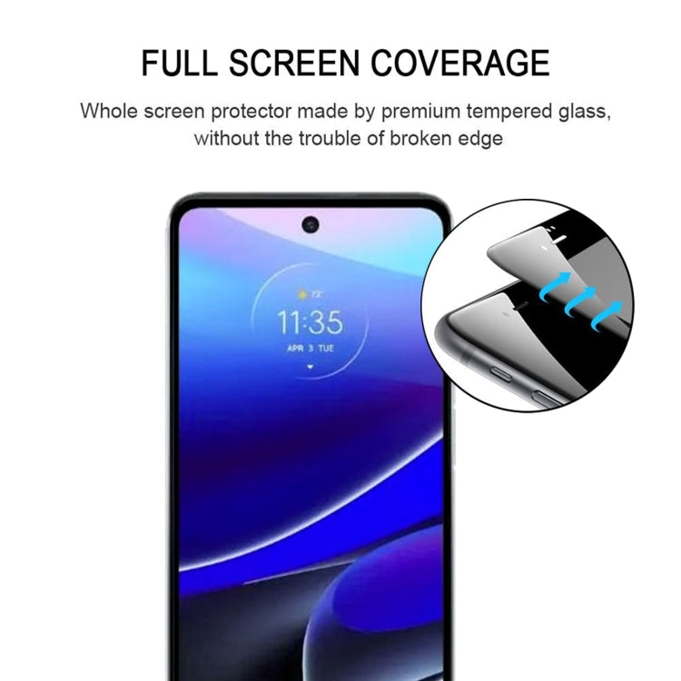 Full-coverage tempered glass protector aligned to a smartphone screen