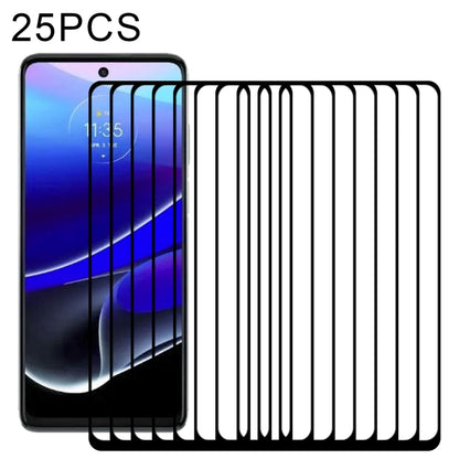 25-pack full-screen tempered glass screen protectors with black edges