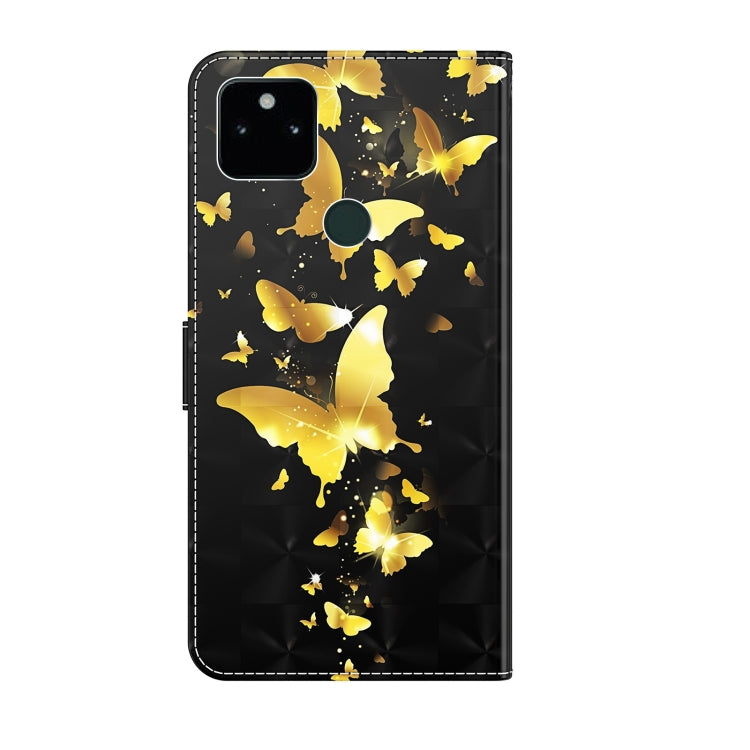 Black folio phone case with gold butterfly pattern and camera cutout.