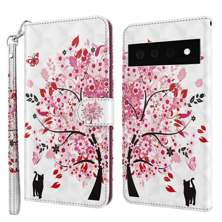 Phone case with pink blossom tree design, cat silhouettes, and top camera cutout