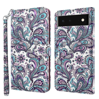 Phone case front view with teal purple floral paisley print and camera cutout