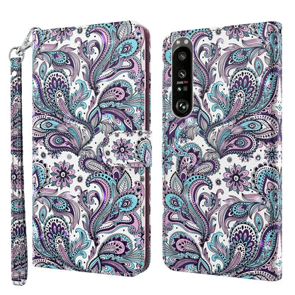 White phone case with purple and teal floral paisley pattern, raised camera cutouts