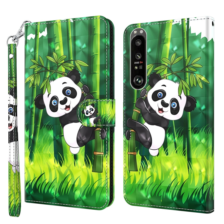 Green panda and bamboo flip phone case with wrist strap, back camera cutouts