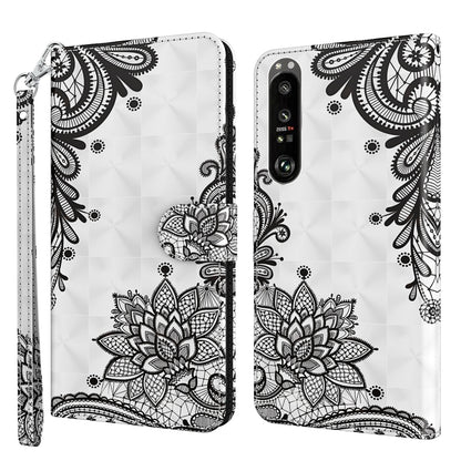 Faux leather phone case with black floral mandala print and wrist strap