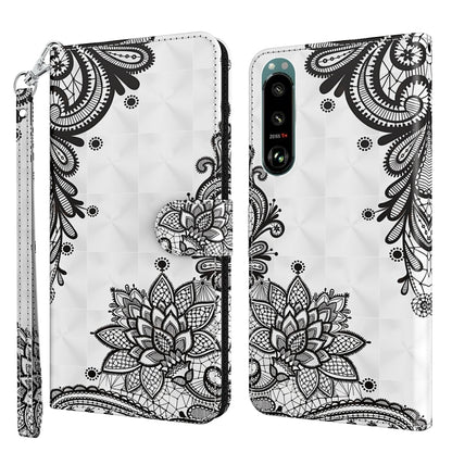 Faux leather phone case with black floral mandala print and wrist strap