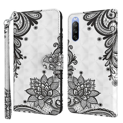 Faux leather phone case with black floral mandala print and wrist strap