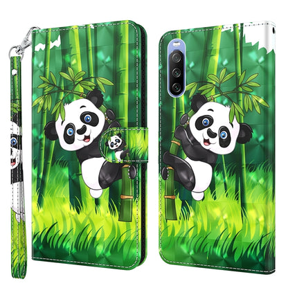 Green panda and bamboo flip phone case with wrist strap, smooth PU-style finish