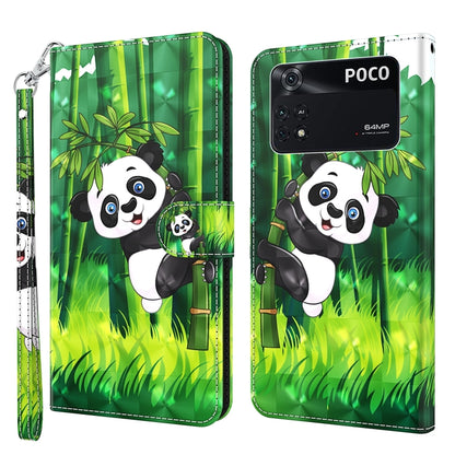 Phone wallet case with panda and bamboo pattern, wrist strap, and flip cover