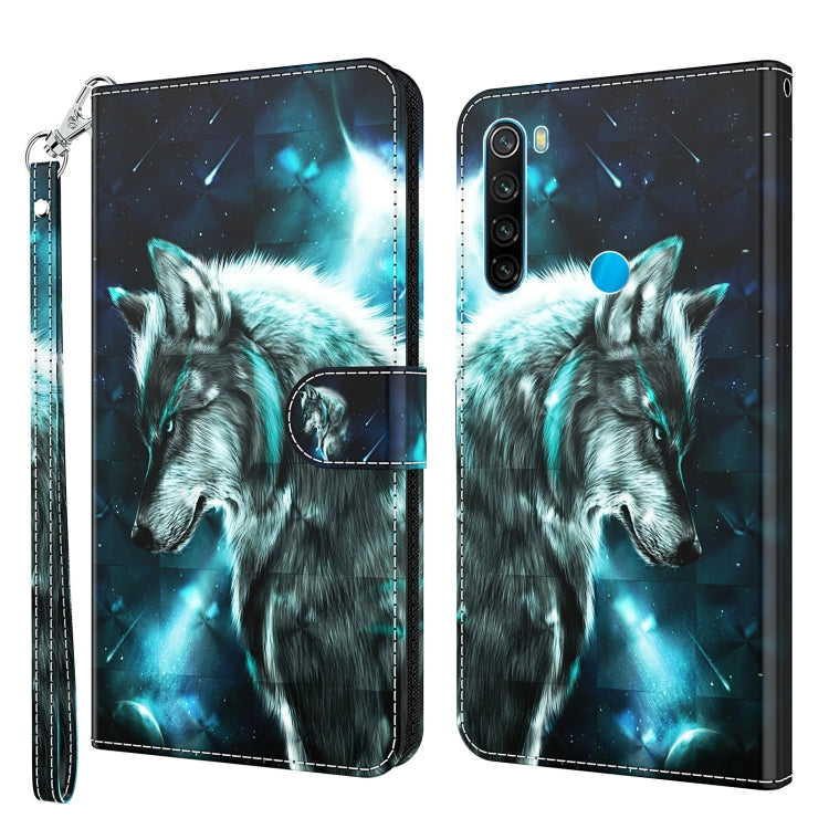 Wolf constellation patterned folio phone case with wrist strap, gray wolf on dark blue.