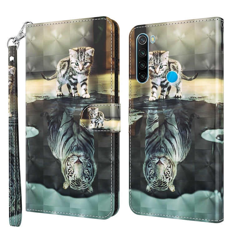 Cat portrait patterned folio phone case with wrist strap, tabby cats with reflective pattern.