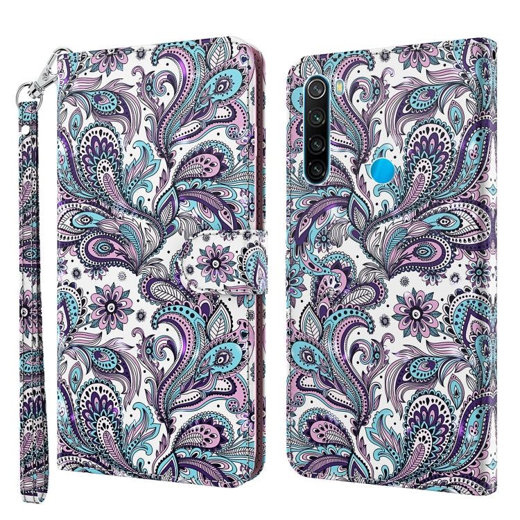 Paisley butterfly phone case with teal and purple details on white, wallet-style design