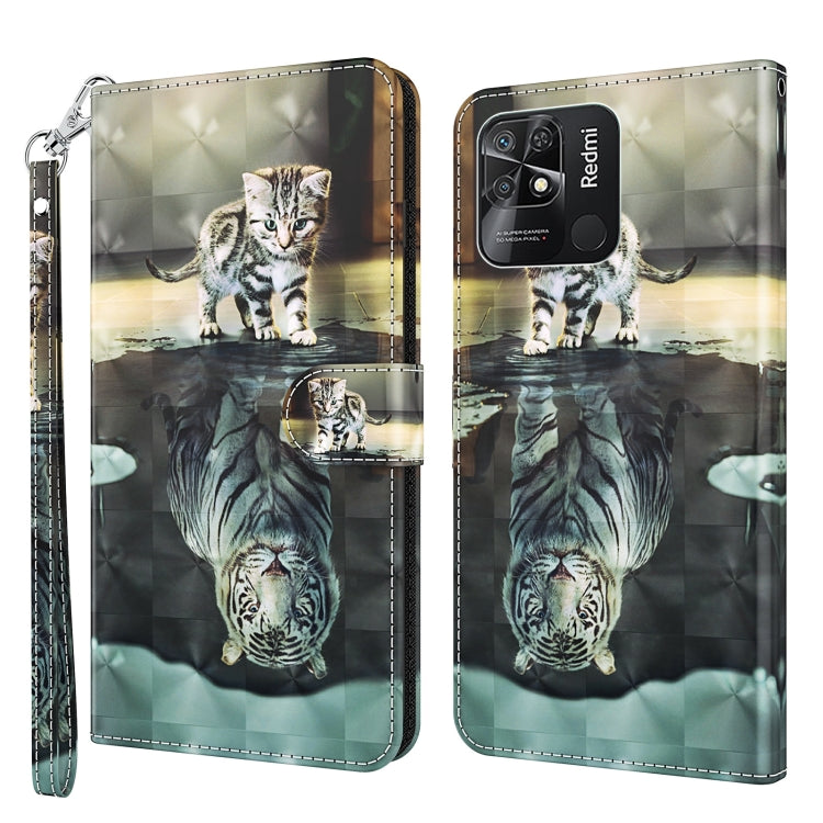 Folio phone case with wrist strap, cat and zebra reflection print in beige tones.