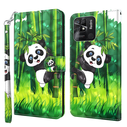 Green panda and bamboo phone case with wrist strap, folio wallet cover and magnetic closure