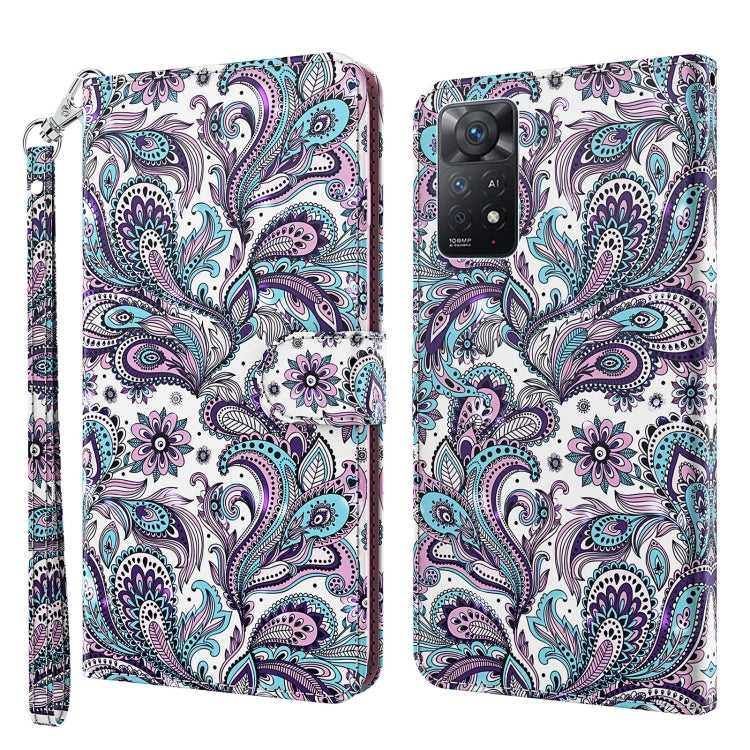 Phone case with paisley bird pattern and wrist strap, for a modern smartphone