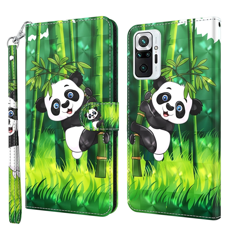 Flip phone case with wrist strap, green bamboo scene with pandas cartoon art