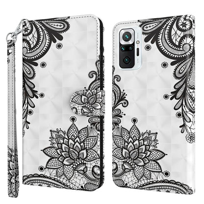 Flip phone case with wrist strap, white with black mandala lotus pattern