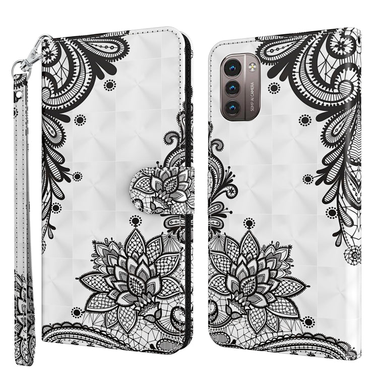 White phone case with black floral mandala design and camera cutout