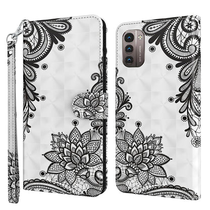 White phone case with black floral mandala design and camera cutout