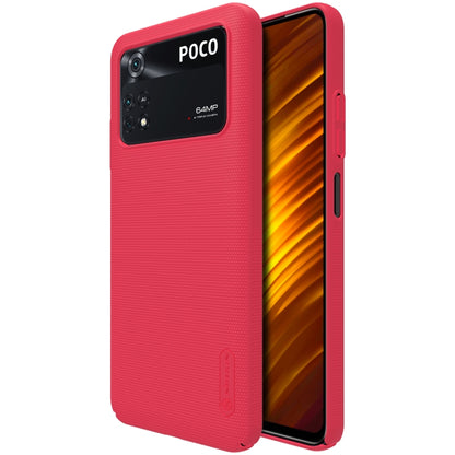 NILLKIN frosted PC phone case, red, textured back with camera cutouts and side buttons
