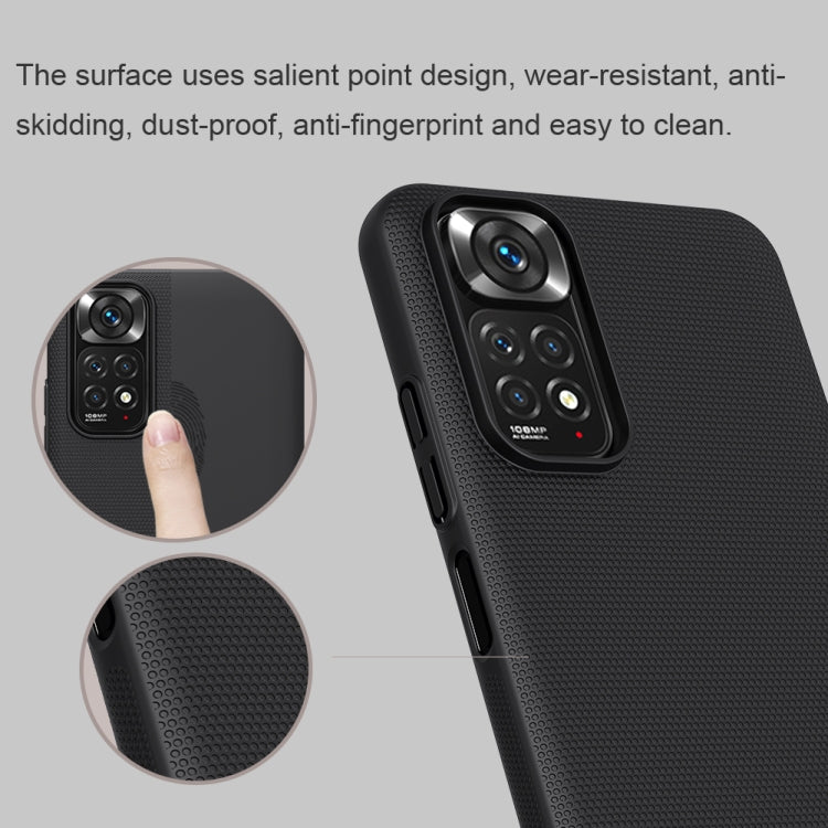 NILLKIN textured hard phone case with camera cover cutout, anti-slip grip