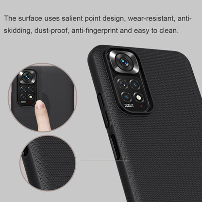 NILLKIN textured hard phone case with camera cover cutout, anti-slip grip