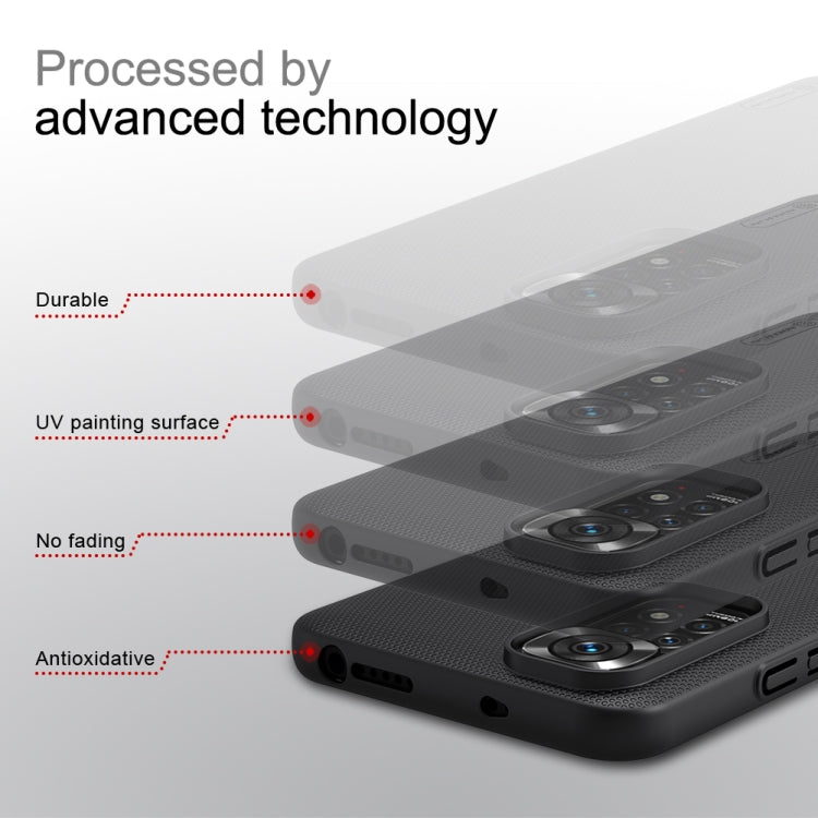 NILLKIN frosted PC phone case in dark finish with durable UV-painted coating