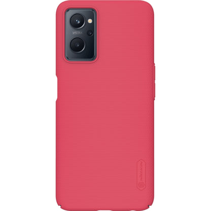 NILLKIN frosted PC phone case, red, textured back with dual camera and flash cutout