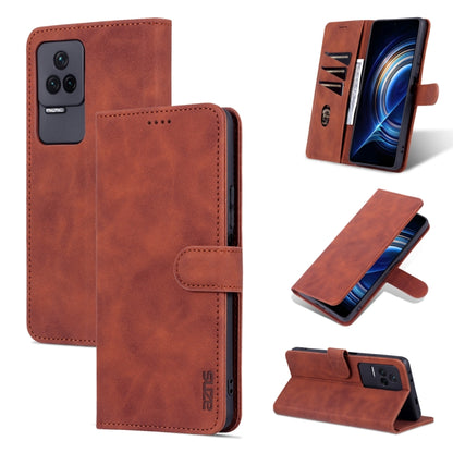 Brown flip leather phone case with stitched edges and side card holder flap