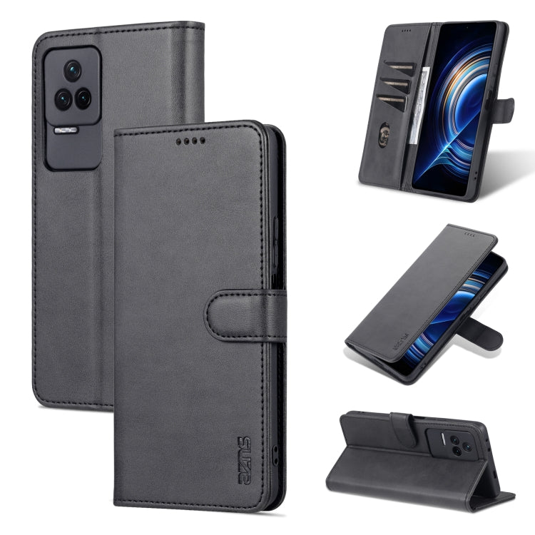 Dark gray flip leather phone case with front cover and folding kickstand