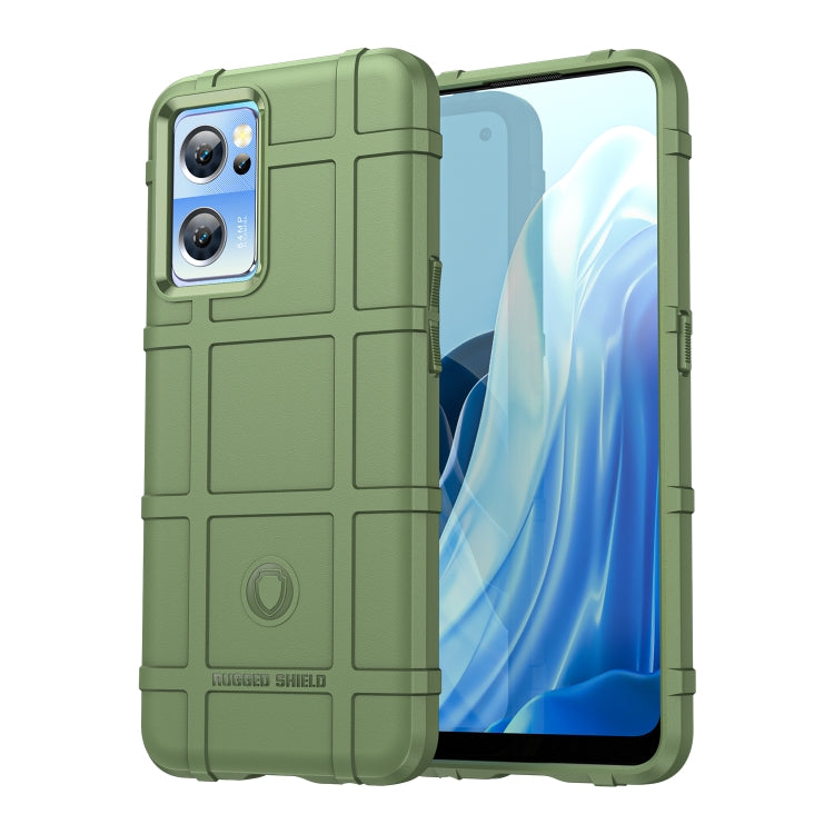 Green rugged TPU phone case with textured back and dual camera cutouts