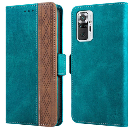 Turquoise leather phone case with side magnetic RFID flap, stitching trim, lens cutouts and flash