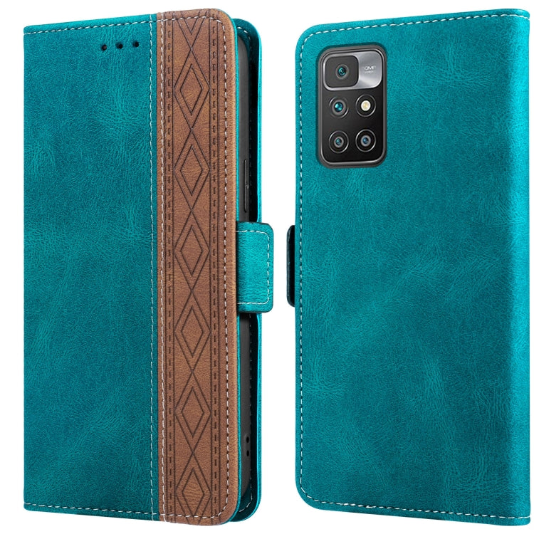 Teal leather phone case with side magnetic closure, patterned interior, quad camera cutouts