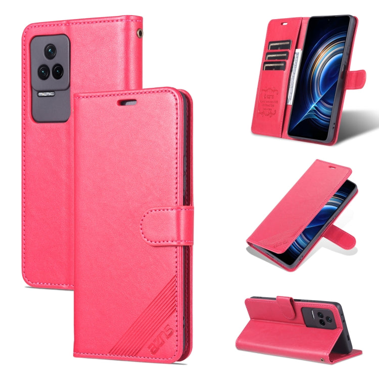 Red flip leather phone case with magnetic flap and stand