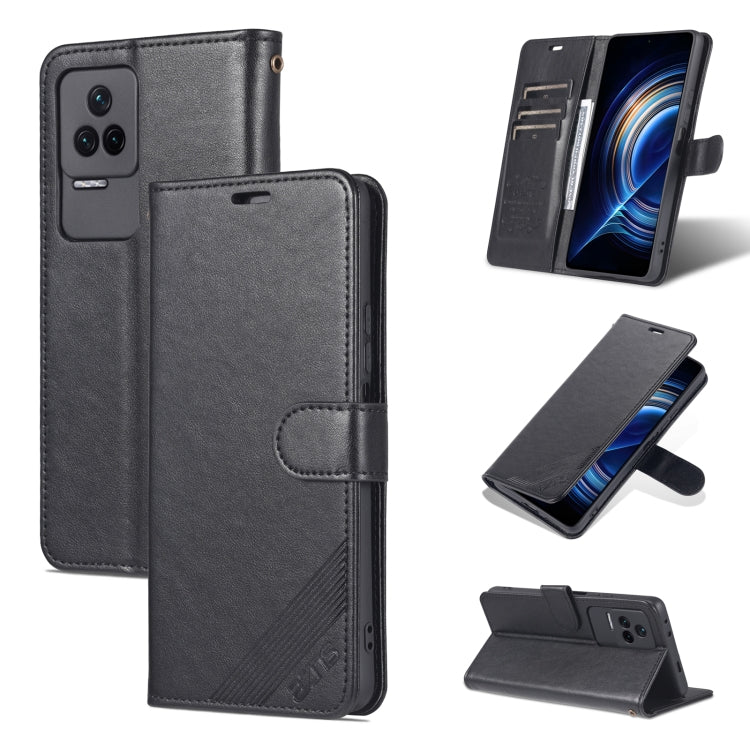 Black flip leather phone case with magnetic flap and stand