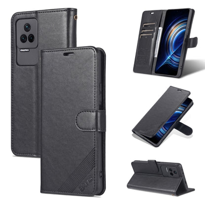 Black flip leather phone case with magnetic flap and stand