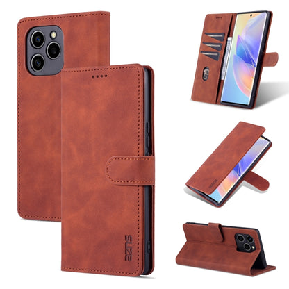 Brown flip leather phone case with card slots and stand flap