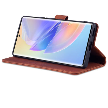 Brown flip leather case with stand base and front cover
