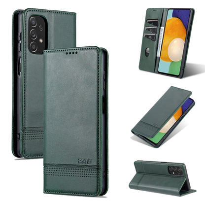 Dark green textured leather magnetic wallet phone case with card slots and stand
