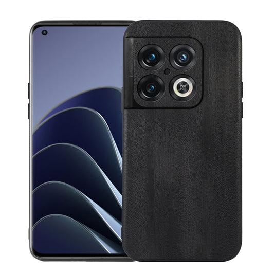 Black PU texture phone case with camera cutout for OnePlus phone models